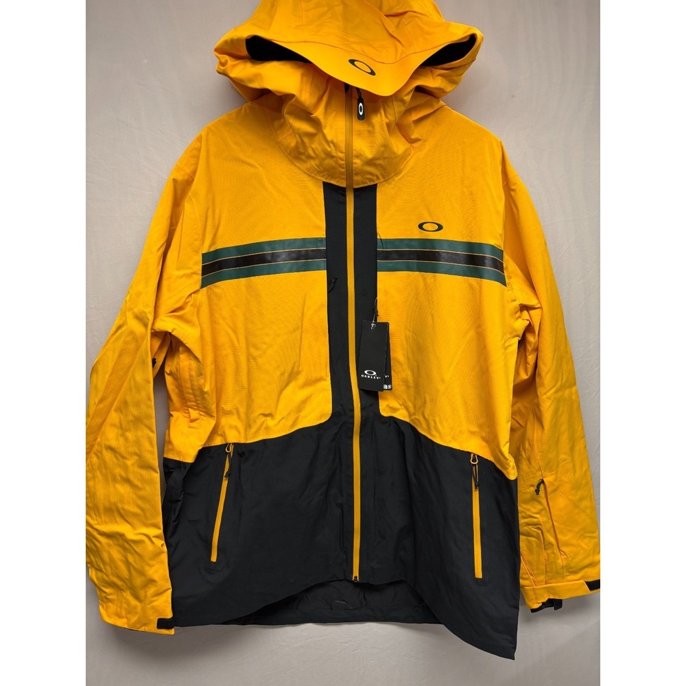 Oakley TC Reduct Earth Shell Jacket Mens Amber Yellow Hunter Green XL NWT